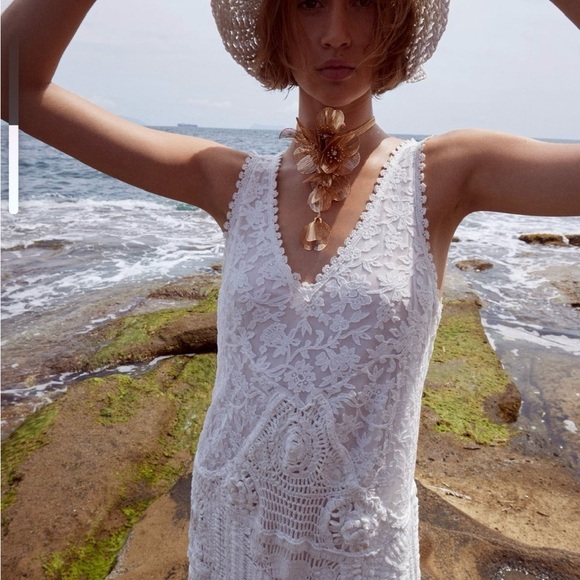 Zara Dresses & Skirts - Zara White Crochet Lace Dress